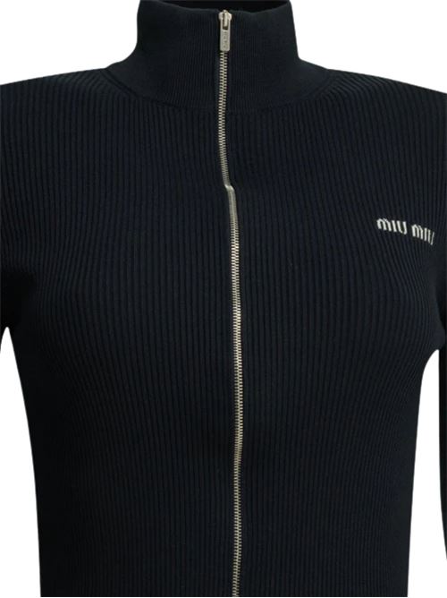 Cardigan con zip MIU MIU | MMF04B12ZLF0008